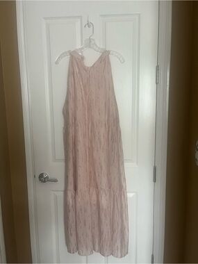 Light Pink Tiered Maxi Dress